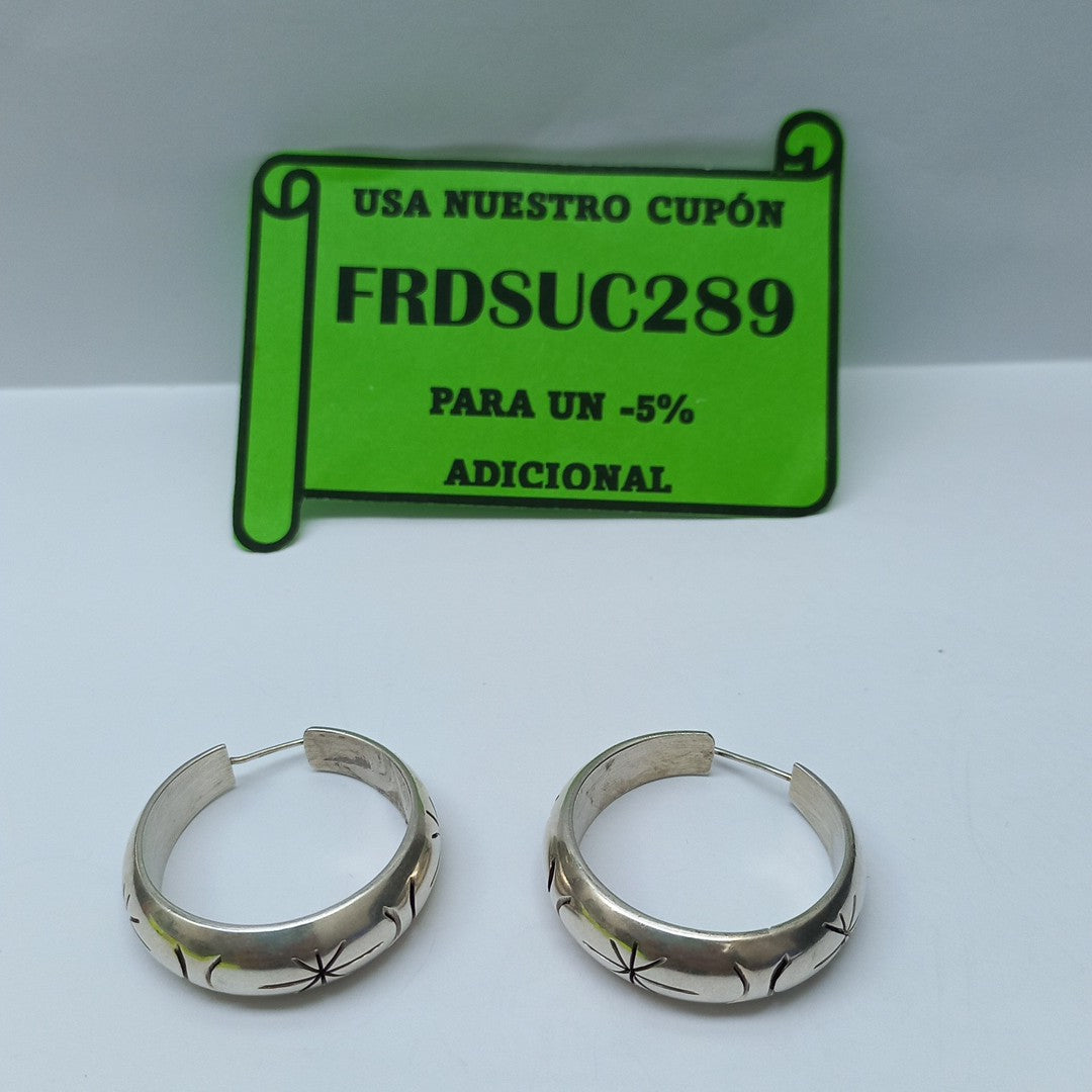 ARRACADAS PAR PLATA 14.5 GRMS (SEMINUEVO)