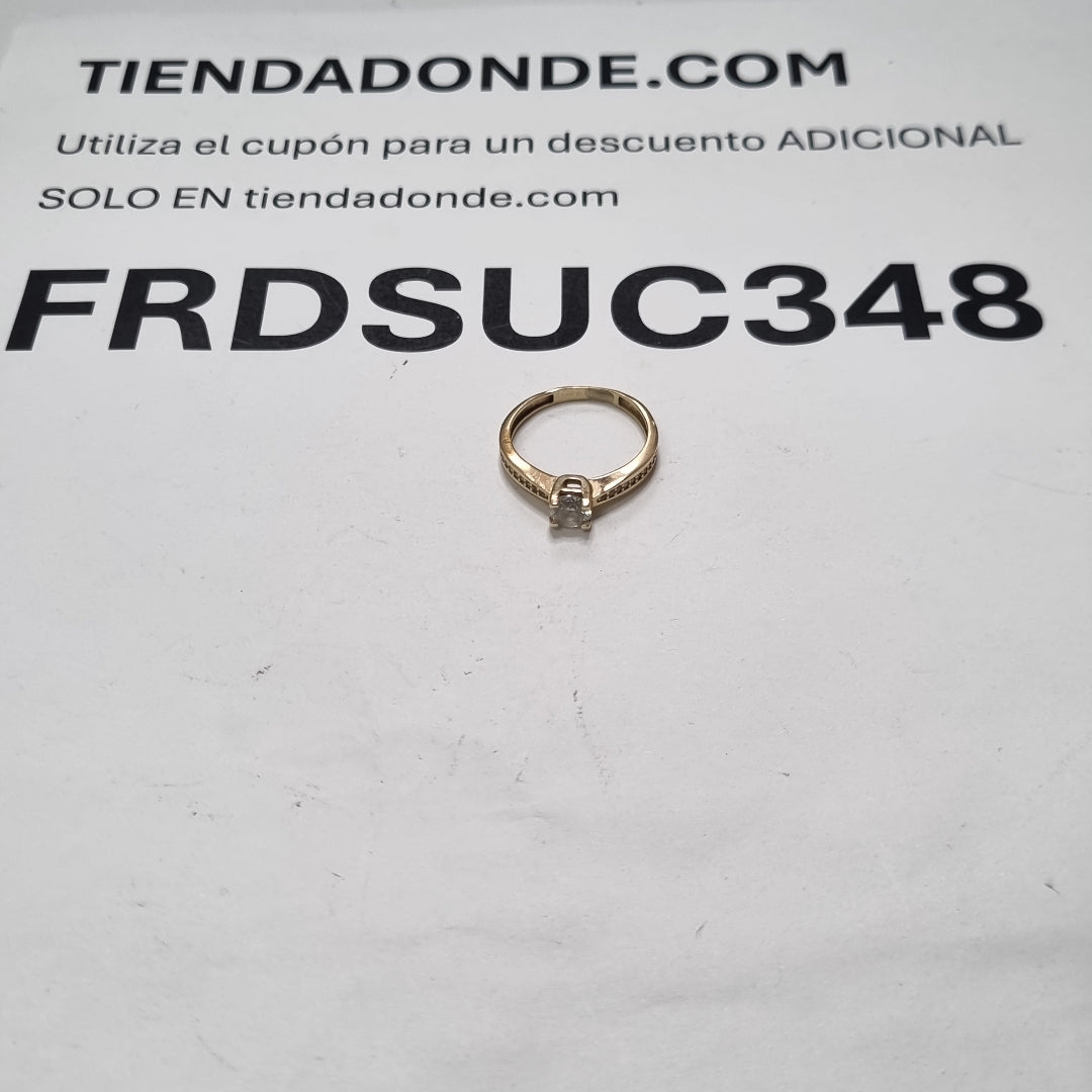 ANILLITO, SOLITARIO ORO 14 K 2.2 GRMS (SEMINUEVO)