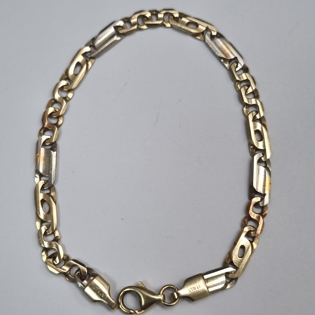 PULSERA ORO, ORO COMBINADO 14 K 9.3 GRMS (SEMINUEVO)