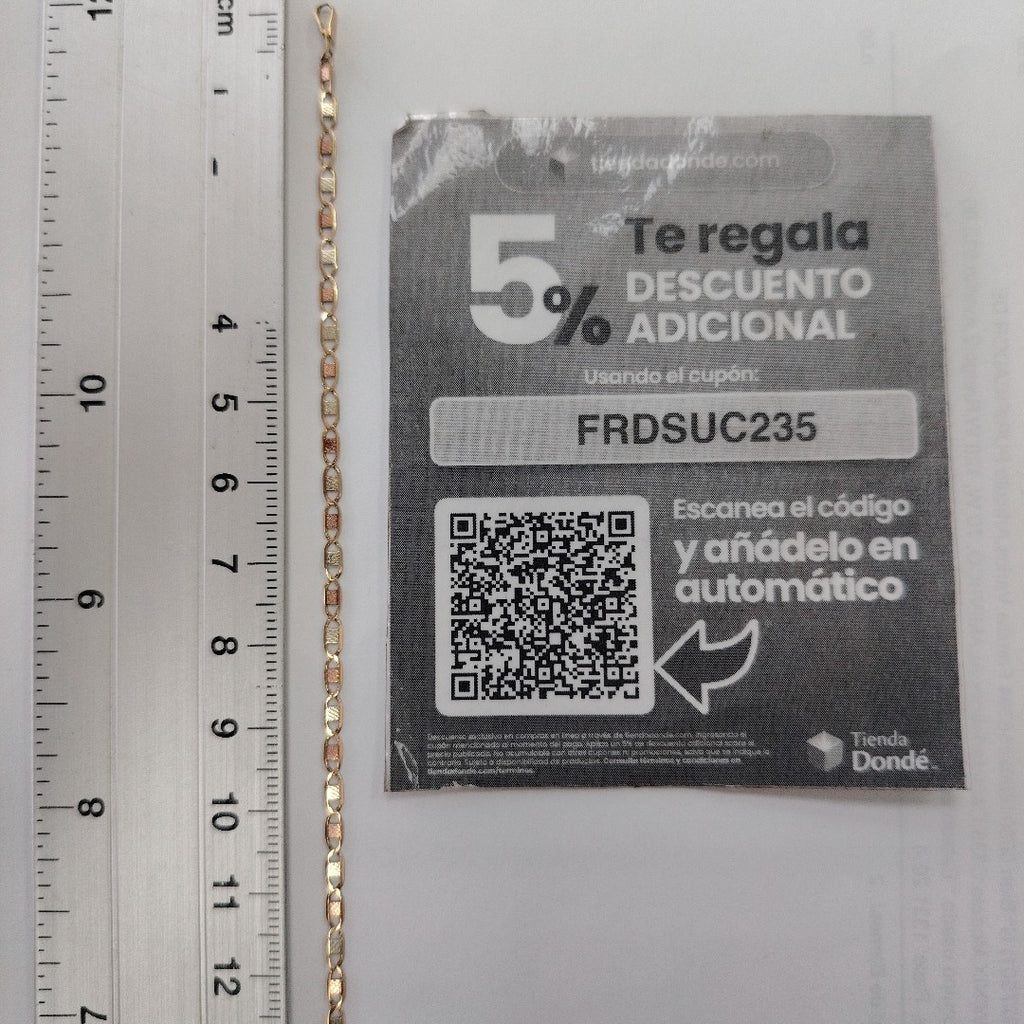 CADENA ORO, ORO COMBINADO 10 K 1.6 GRMS (SEMINUEVO)