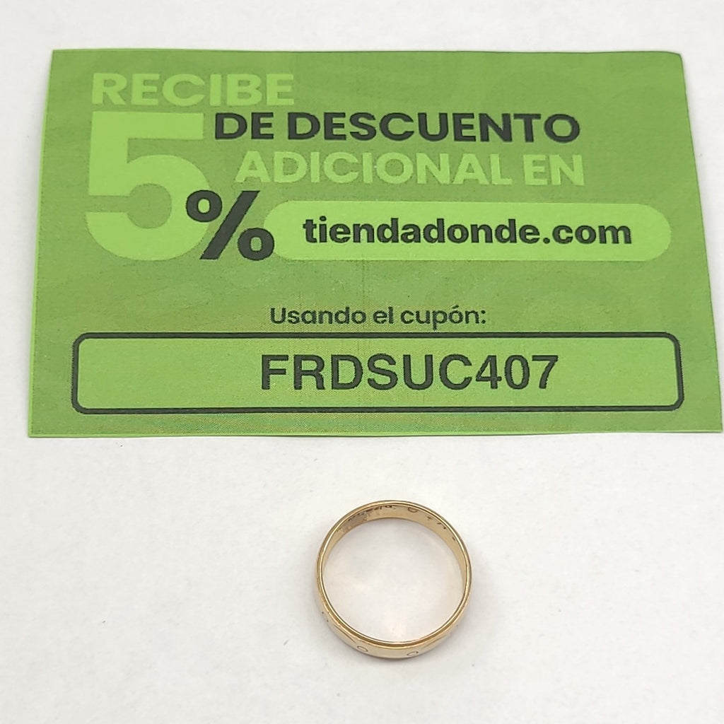 ARGOLLA ORO 14 K 2.3 GRMS (SEMINUEVO)