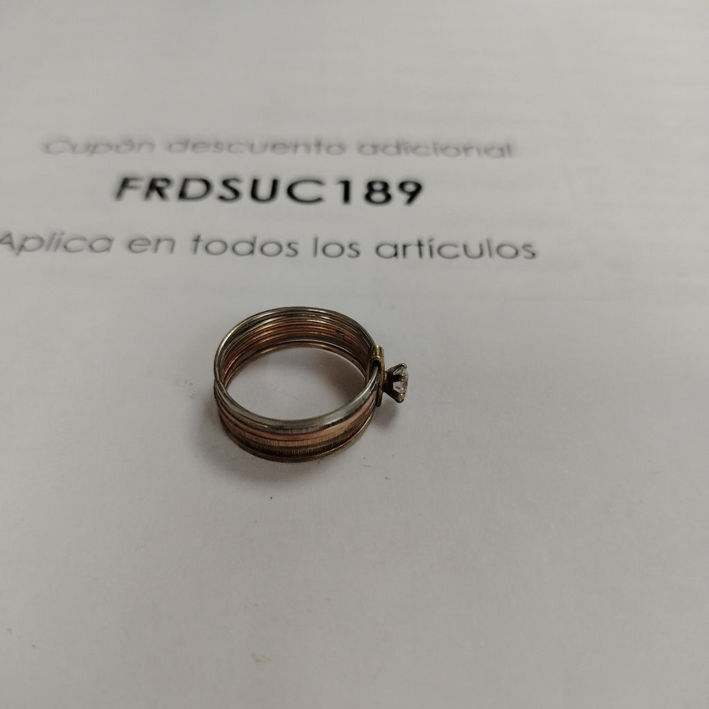 SEMANARIO DE ARGOLLAS ORO COMBINADO 10 K 3.4 GRMS (SEMINUEVO)