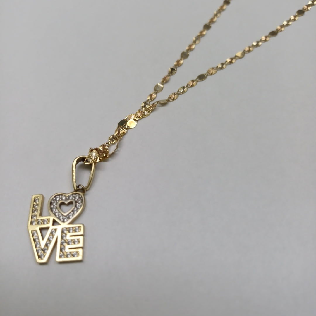 CADENA, DIJE ORO 14 K 3.7 GRMS (SEMINUEVO)