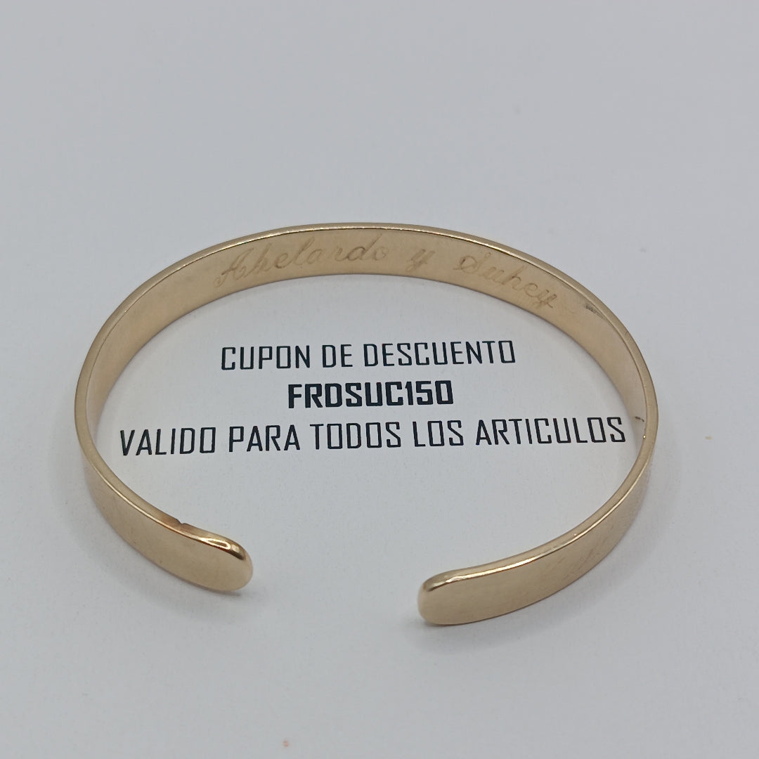 PULSERA RIGIDA ORO 14 K 23.2 GRMS (SEMINUEVO)