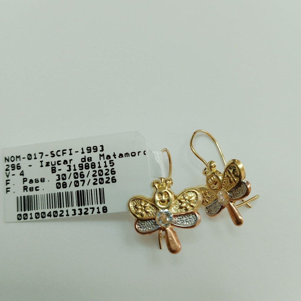ARETES PAR ORO 14 K 1.1 GRMS (SEMINUEVO)