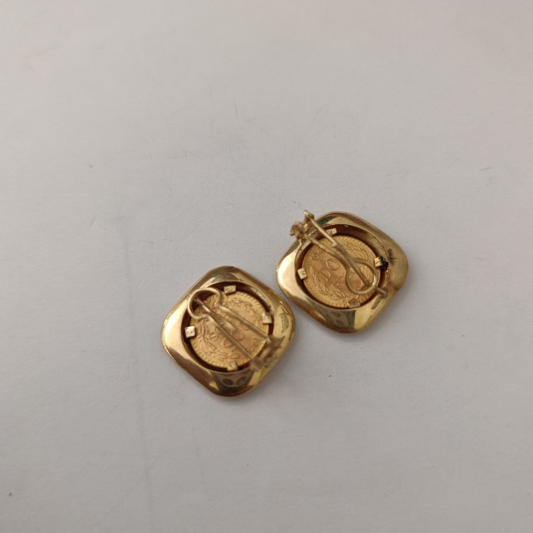 ARETES PAR ORO 21 K 3.32 GRMS (SEMINUEVO)