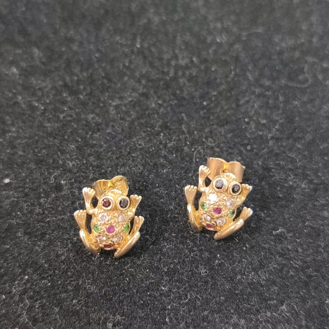 BROQUELES PAR ORO 14 K 2.9 GRMS (SEMINUEVO)