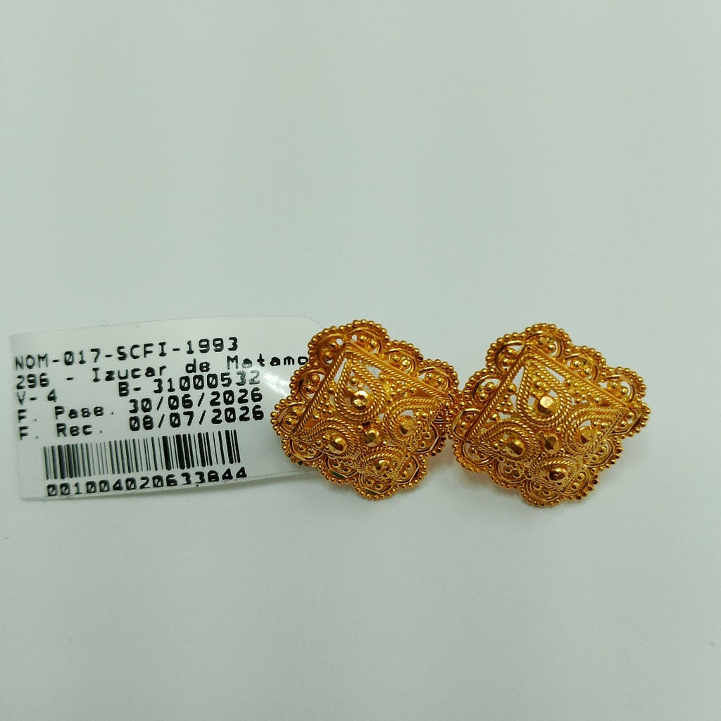 ARETES PAR ORO 21 K 6.2 GRMS (SEMINUEVO)