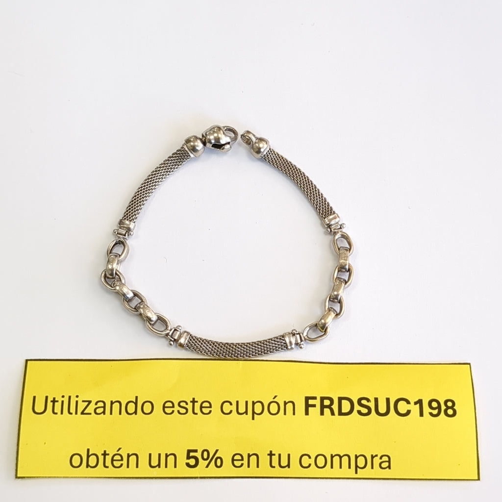 PULSERA ORO BLANCO 10 K 10,40 GRMS (SEMINUEVO)