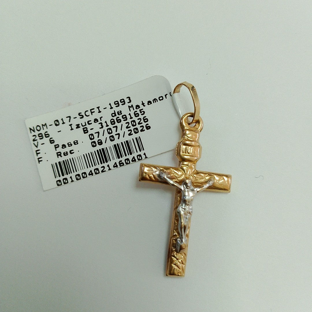 CRUCIFIJO ORO,ORO COMBINADO 10 K 1,50 GRMS (SEMINUEVO)