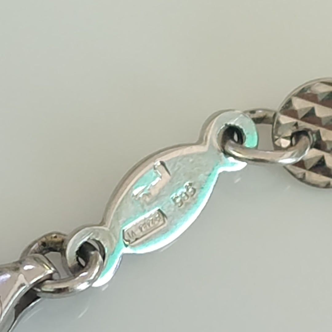 COLLAR,PULSERA ORO BLANCO 10 K 22,60 GRMS (SEMINUEVO)
