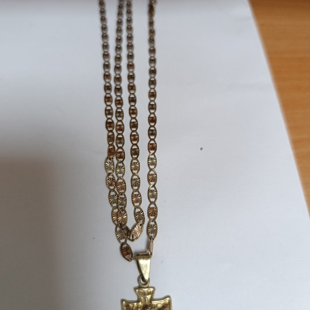 CADENA, CRUCIFIJO ORO 10 K 10.5 GRMS (SEMINUEVO)