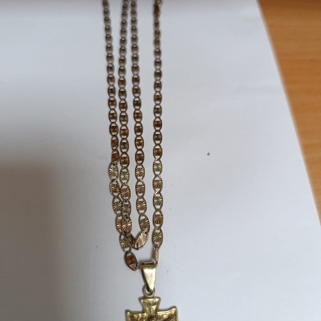 CADENA, CRUCIFIJO ORO 10 K 10.5 GRMS (SEMINUEVO)