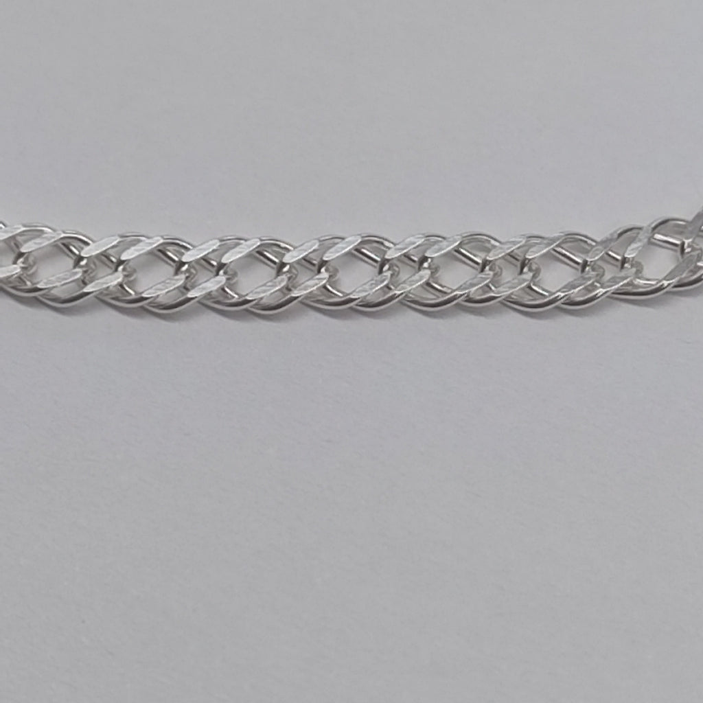 PULSERA DOBLE ESLABON PLATA .925 21 CM 3.63 GR (NUEVO)