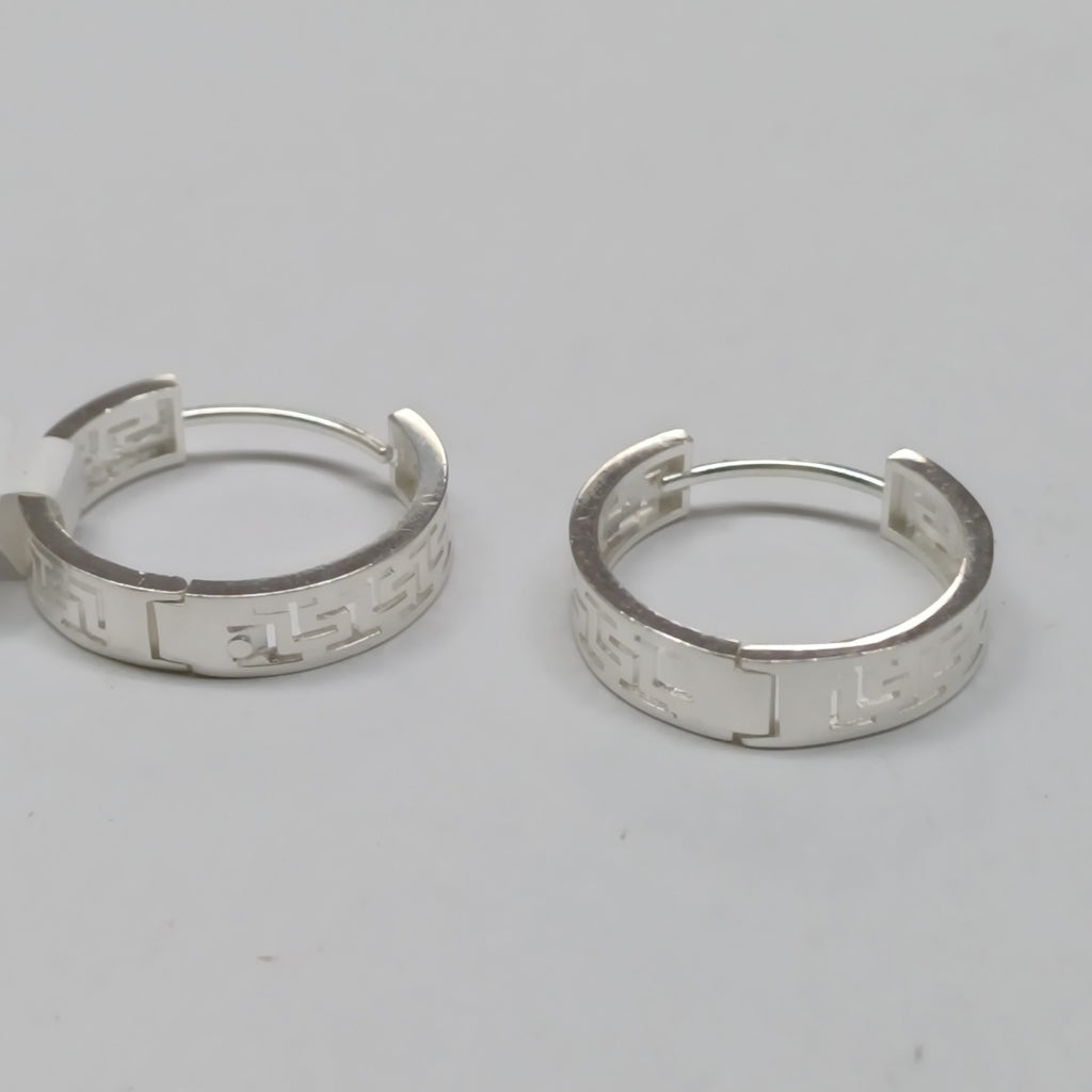 ARETES ARRACADAS GRECAS PLATA .925 4.13 GR (NUEVO)