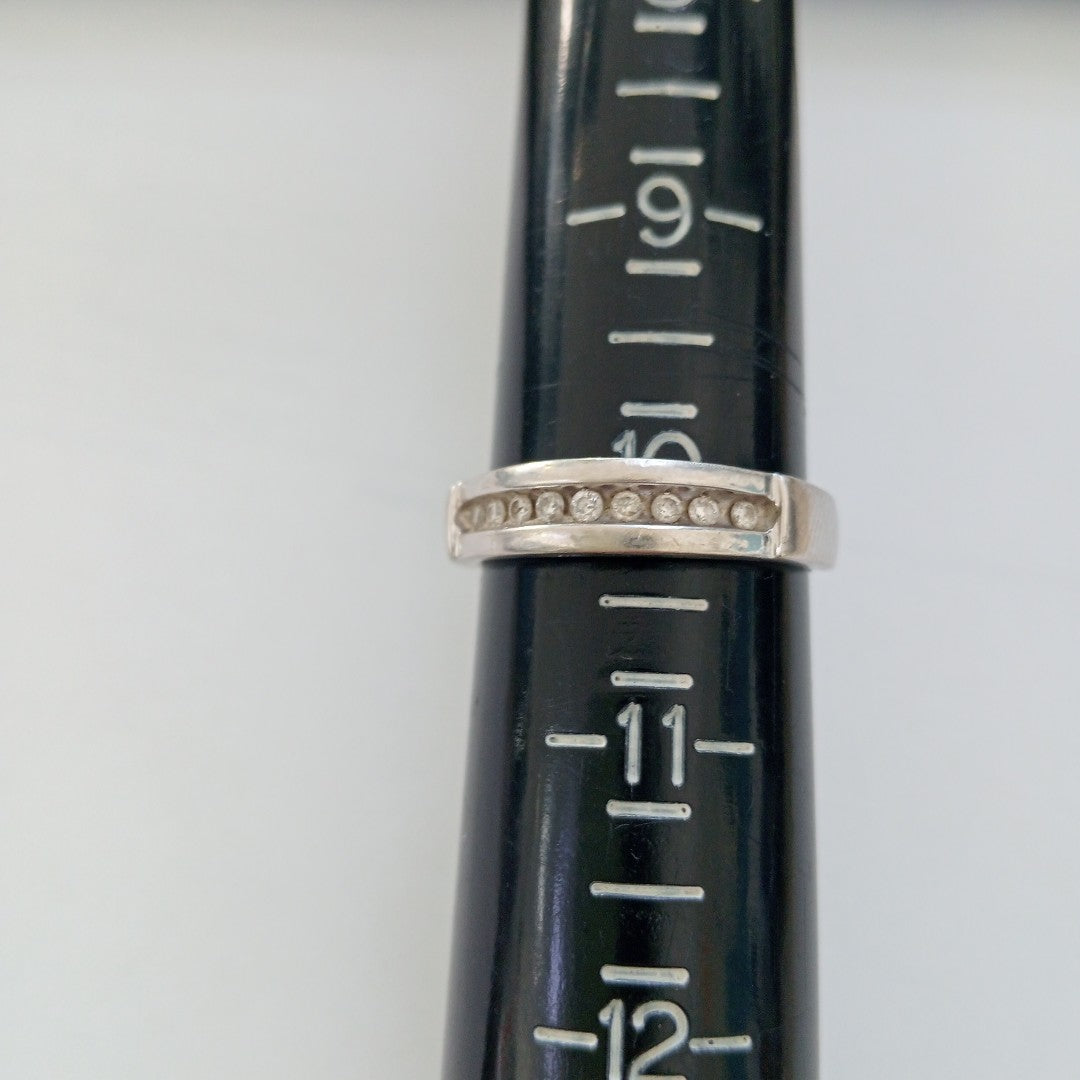 ANILLO ORO, ORO BLANCO 10 K 5.7 GRMS (SEMINUEVO)