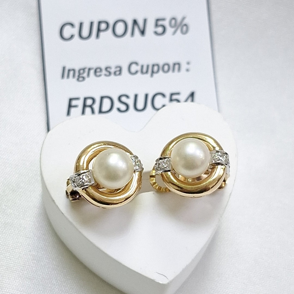 ARRACADAS PAR ORO 14 K 9.6 GRMS (SEMINUEVO)
