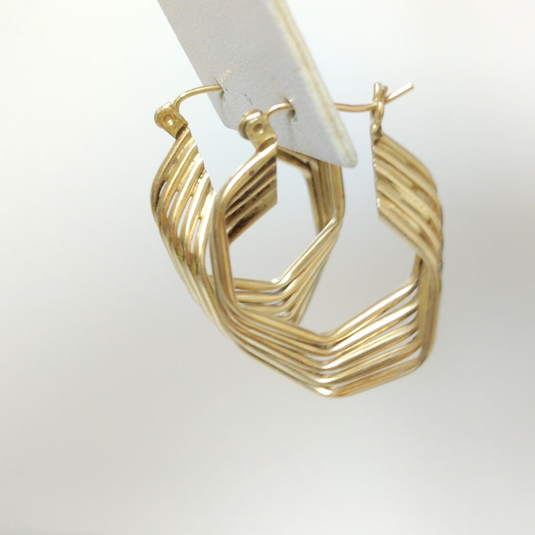 ARRACADAS PAR ORO 14 K 3.4 GRMS (SEMINUEVO)