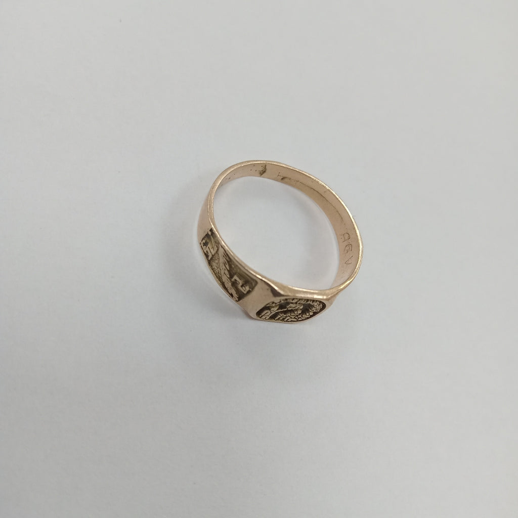 ANILLO DE GRADUACIÓN ORO 10 K 1.9 GRMS (SEMINUEVO)