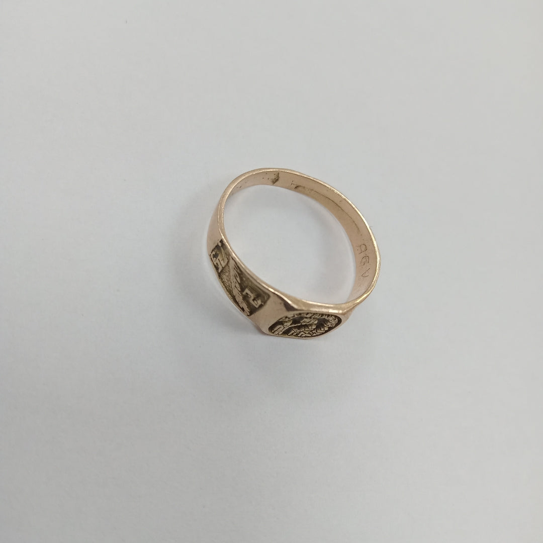 ANILLO DE GRADUACIÓN ORO 10 K 1.9 GRMS (SEMINUEVO)