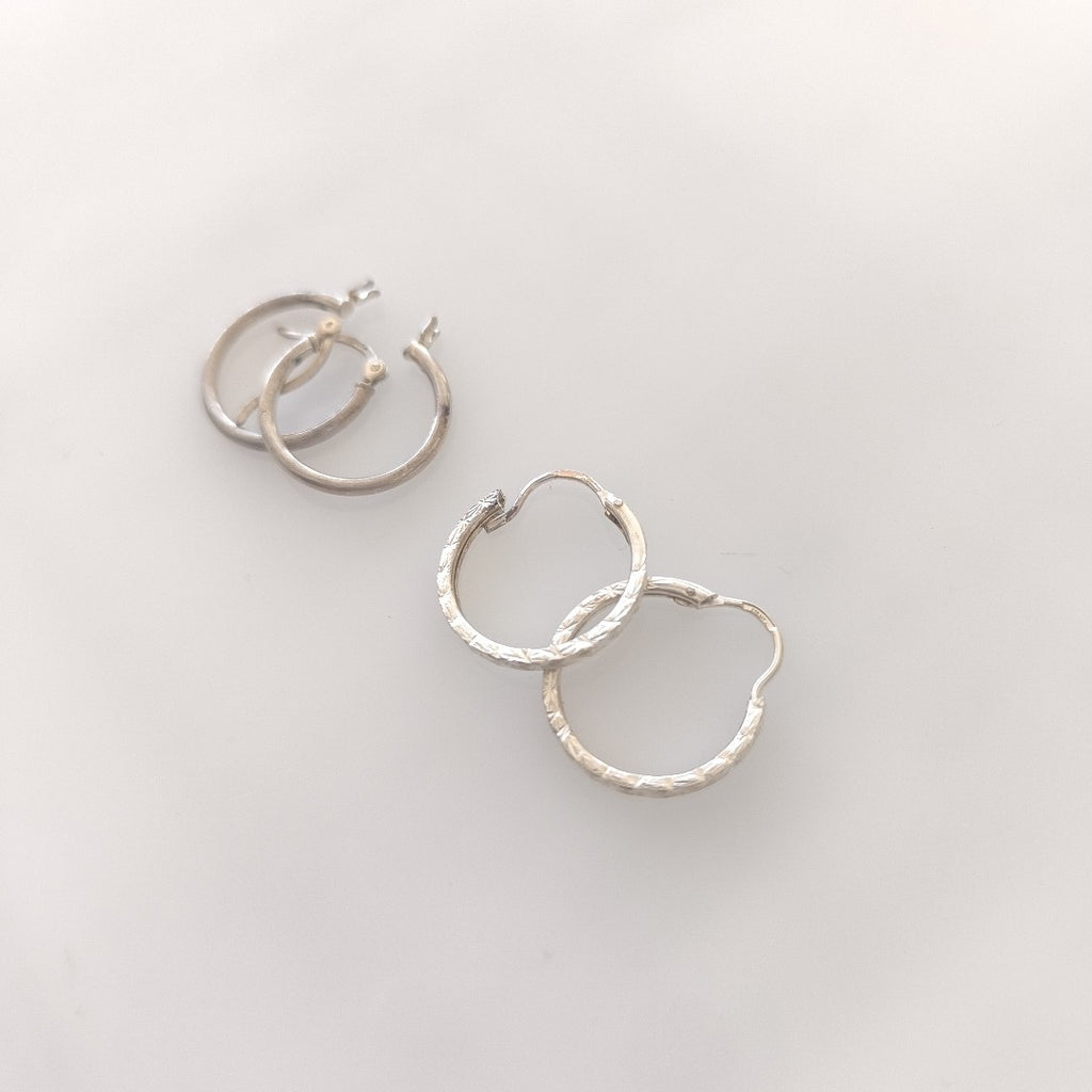 ARETES PAR,ARRACADAS PAR PLATA 3,50 GRMS (SEMINUEVO)