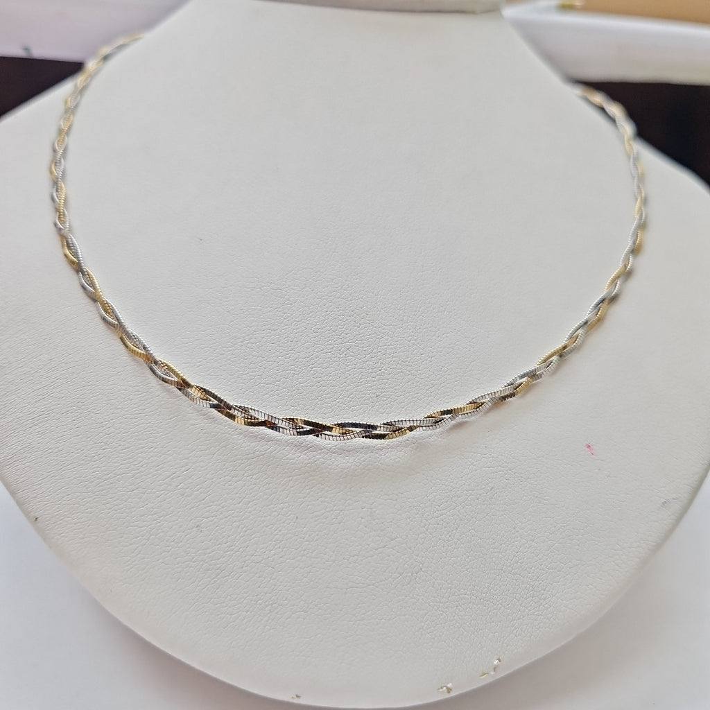 GARGANTILLA ORO,ORO BLANCO 14 K 5,60 GRMS (SEMINUEVO)