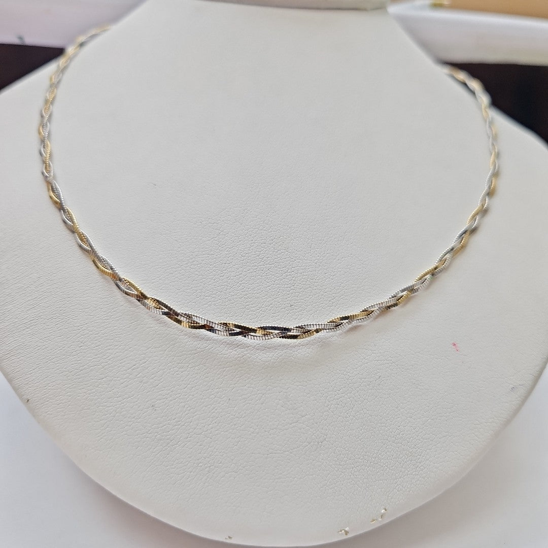 GARGANTILLA ORO,ORO BLANCO 14 K 5,60 GRMS (SEMINUEVO)