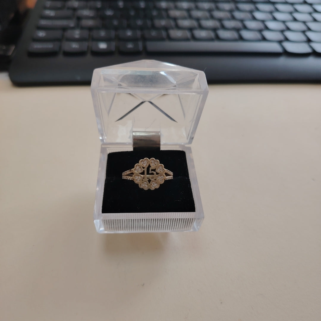 ANILLO CONMEMORATIVO ORO 10 K 1,80 GRMS (SEMINUEVO)