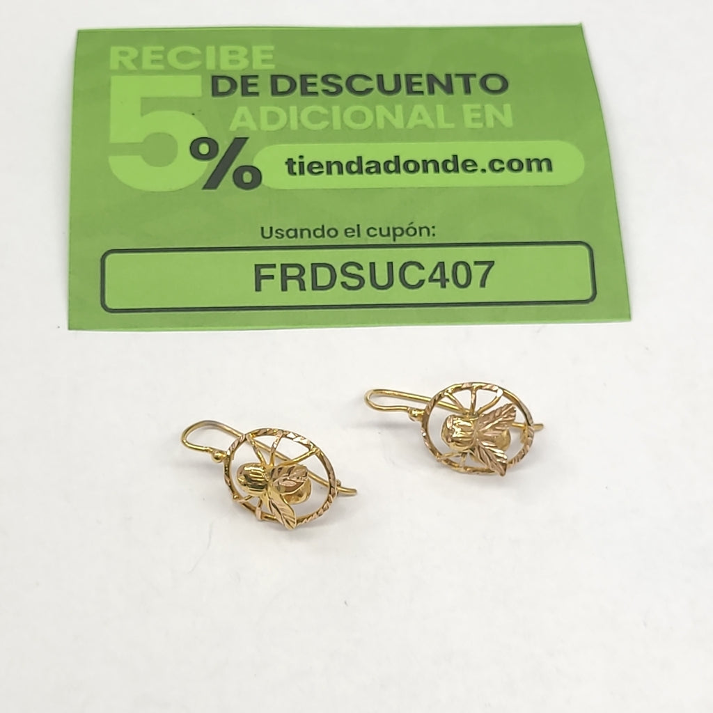 ARETES PAR ORO 10 K 4,00 GRMS (SEMINUEVO)
