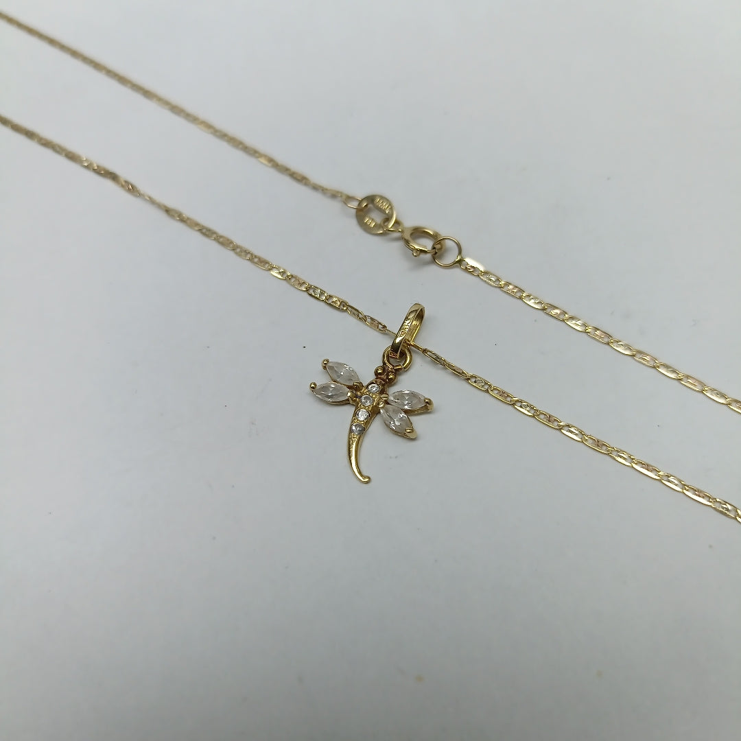 CADENA, DIJE ORO 14 K 2.1 GRMS (SEMINUEVO)