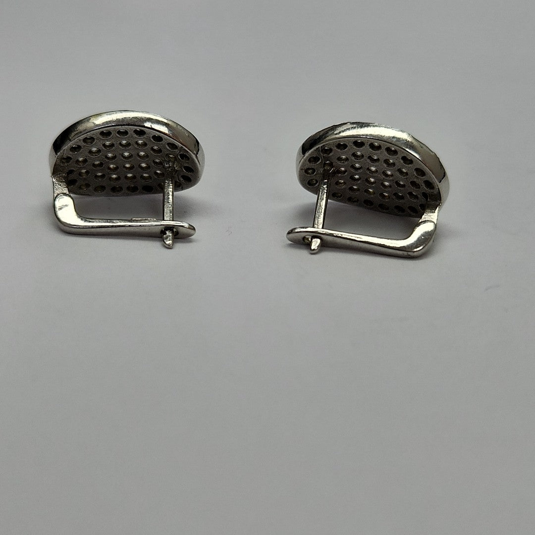 ARETES PAR ORO BLANCO 14 K 4,90 GRMS (SEMINUEVO)