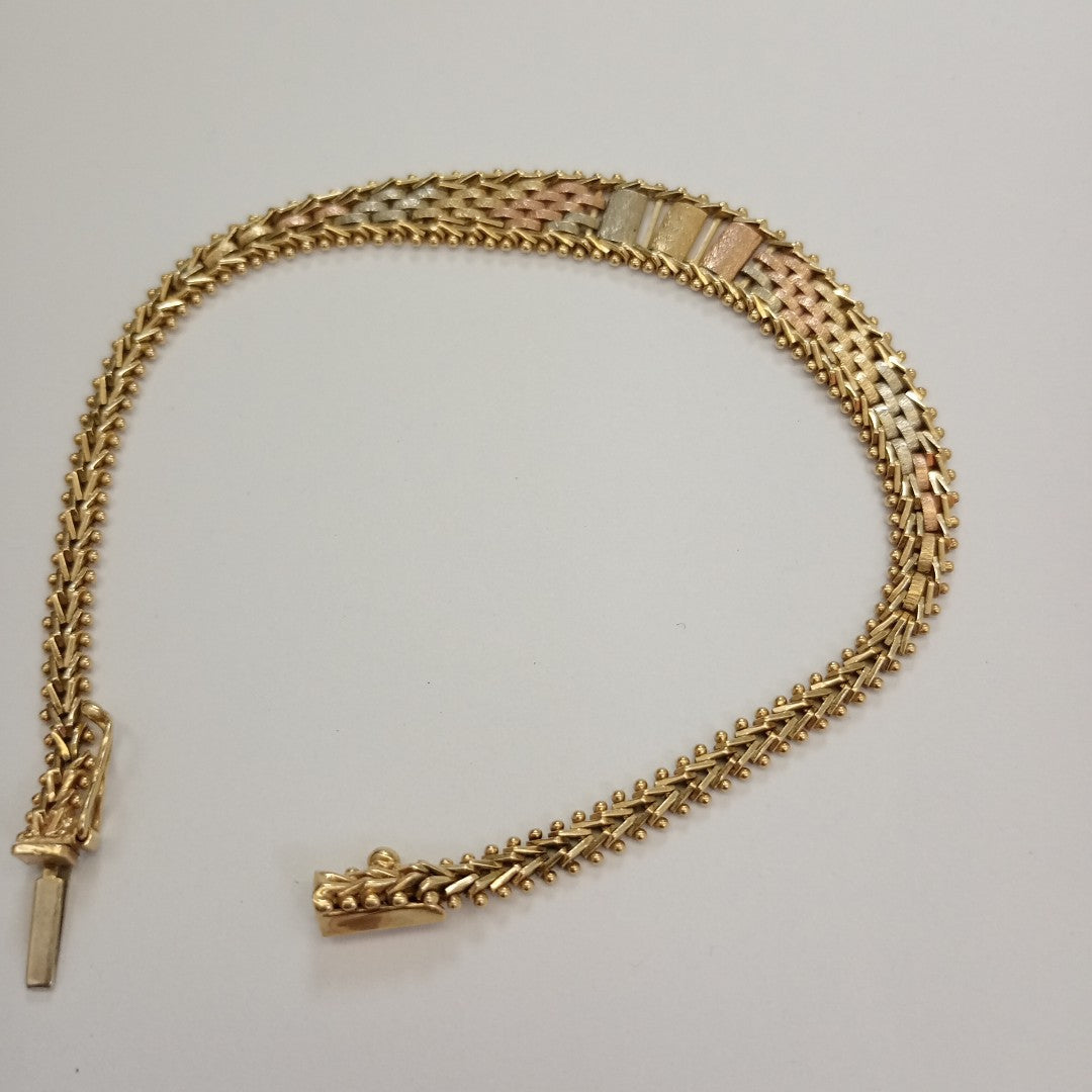 PULSERA ORO COMBINADO 14 K 8,50 GRMS (SEMINUEVO)