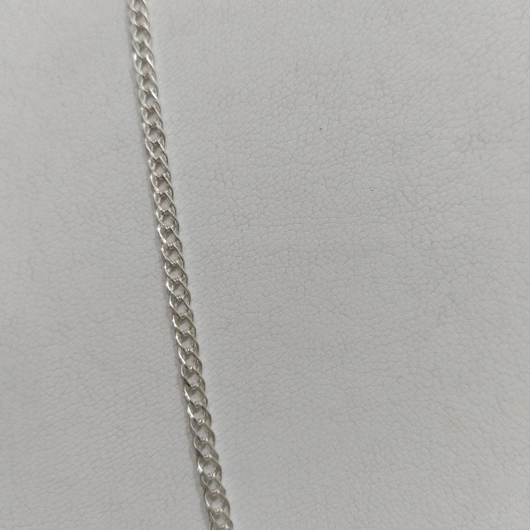 CADENA TEJIDO ESLABONES PLATA .925 55 CM 3.9 GR (NUEVO)