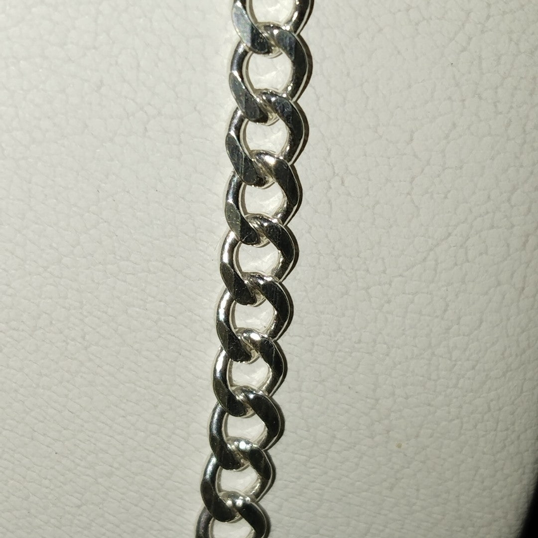 CADENA TEJIDO BARBADO PLATA .925 60 CM 14 GR (NUEVO)