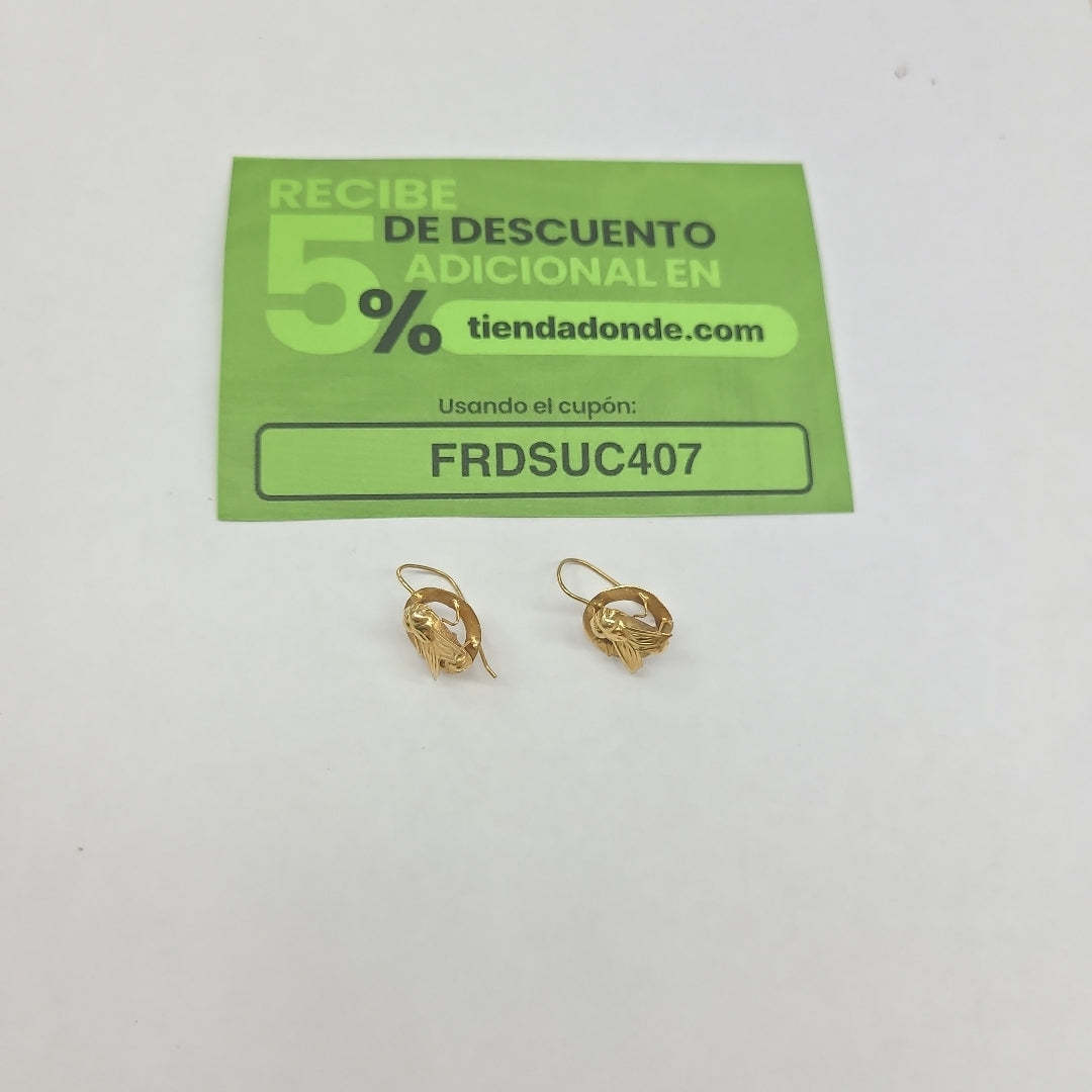 ARETES PAR ORO 10 K 1,10 GRMS (SEMINUEVO)