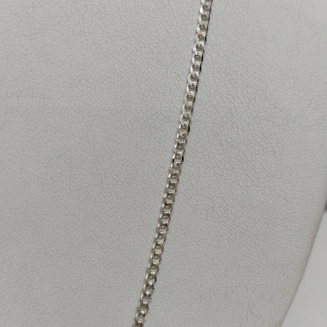 CADENA TEJIDO BARBADO PLATA .925 60 CM 5.7 GR (NUEVO)