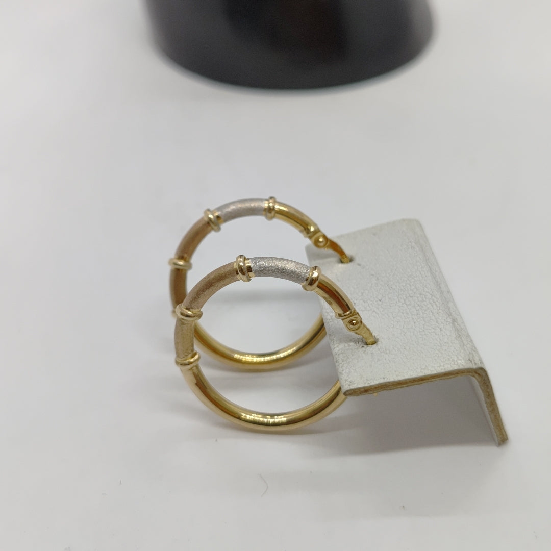 ARRACADAS PAR ORO COMBINADO 10 K 1.9 GRMS (SEMINUEVO)