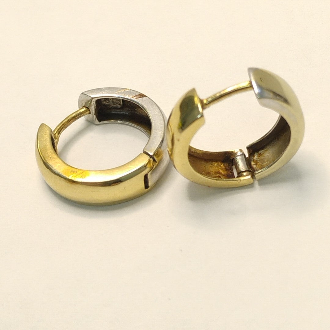 ARRACADAS PAR ORO, ORO BLANCO 14 K 2.7 GRMS (SEMINUEVO)