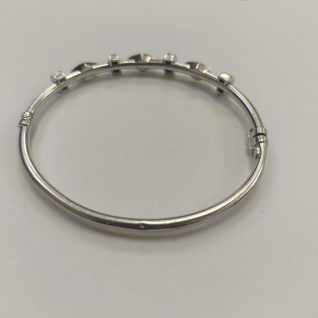 PULSERA RIGIDA ORO BLANCO 14 K 7,30 GRMS (SEMINUEVO)