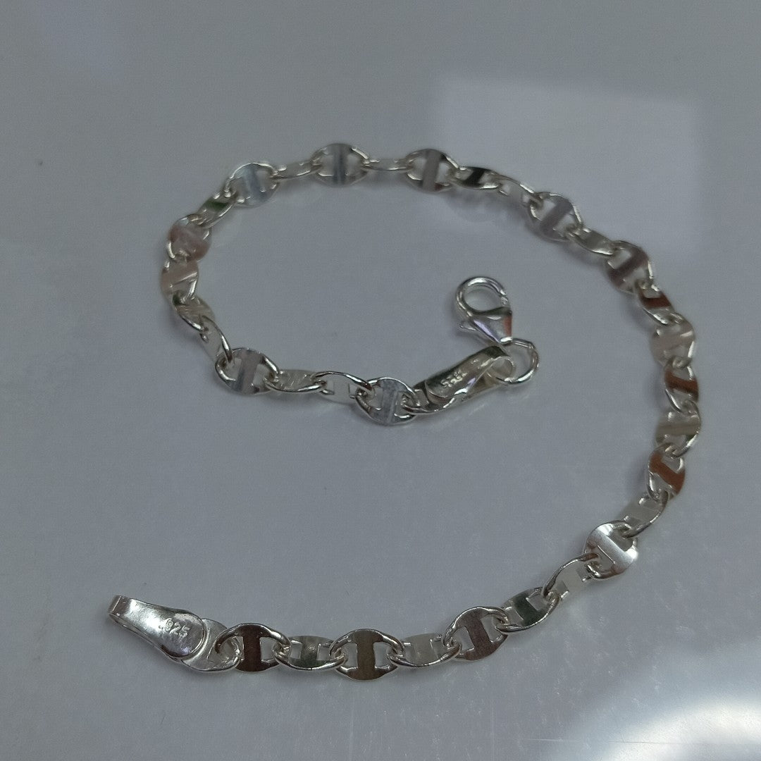 PULSERA TEJIDO ESPECIAL PLATA .925 18 CM 3.3 GR (NUEVO)