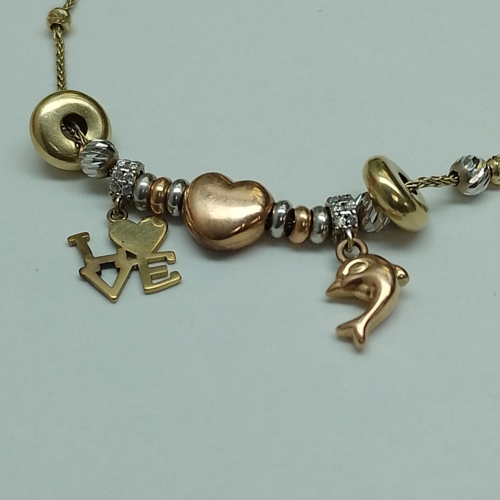 PULSERA ORO, ORO COMBINADO 10 K 4 GRMS (SEMINUEVO)