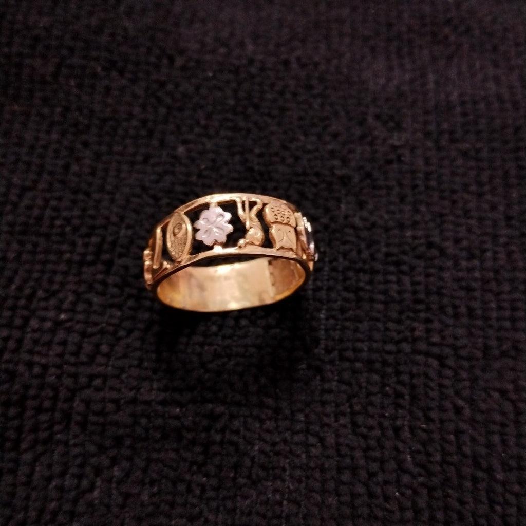 ARGOLLA DE LA SUERTE ORO 14 K 2,92 GRMS (SEMINUEVO)