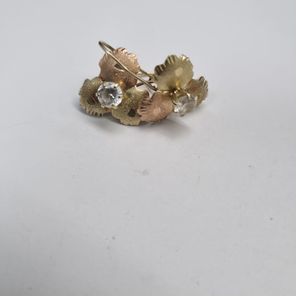 ARETES PAR ORO,ORO COMBINADO 10 K 2,40 GRMS (SEMINUEVO)