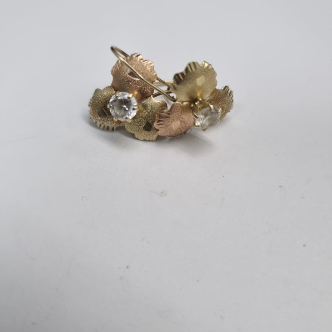 ARETES PAR ORO,ORO COMBINADO 10 K 2,40 GRMS (SEMINUEVO)