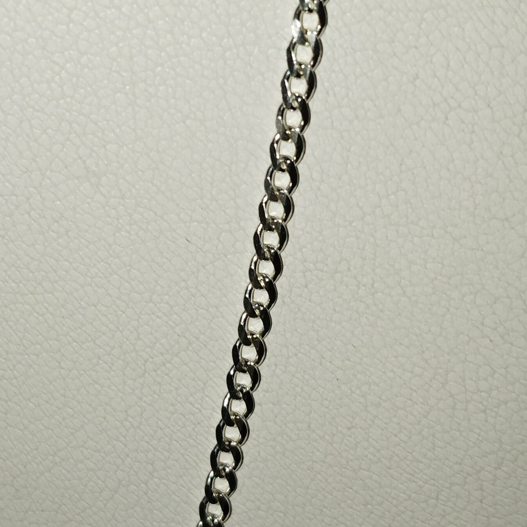 CADENA TEJIDO BARBADO PLATA .925 55 CM 4.9 GR (NUEVO)