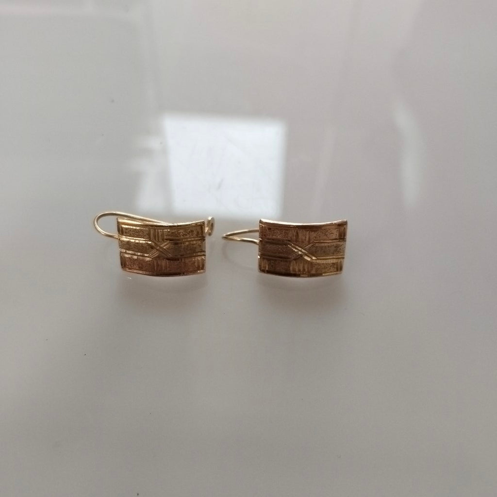 ARETES PAR ORO,RODIADO 10 K 1,70 GRMS (SEMINUEVO)