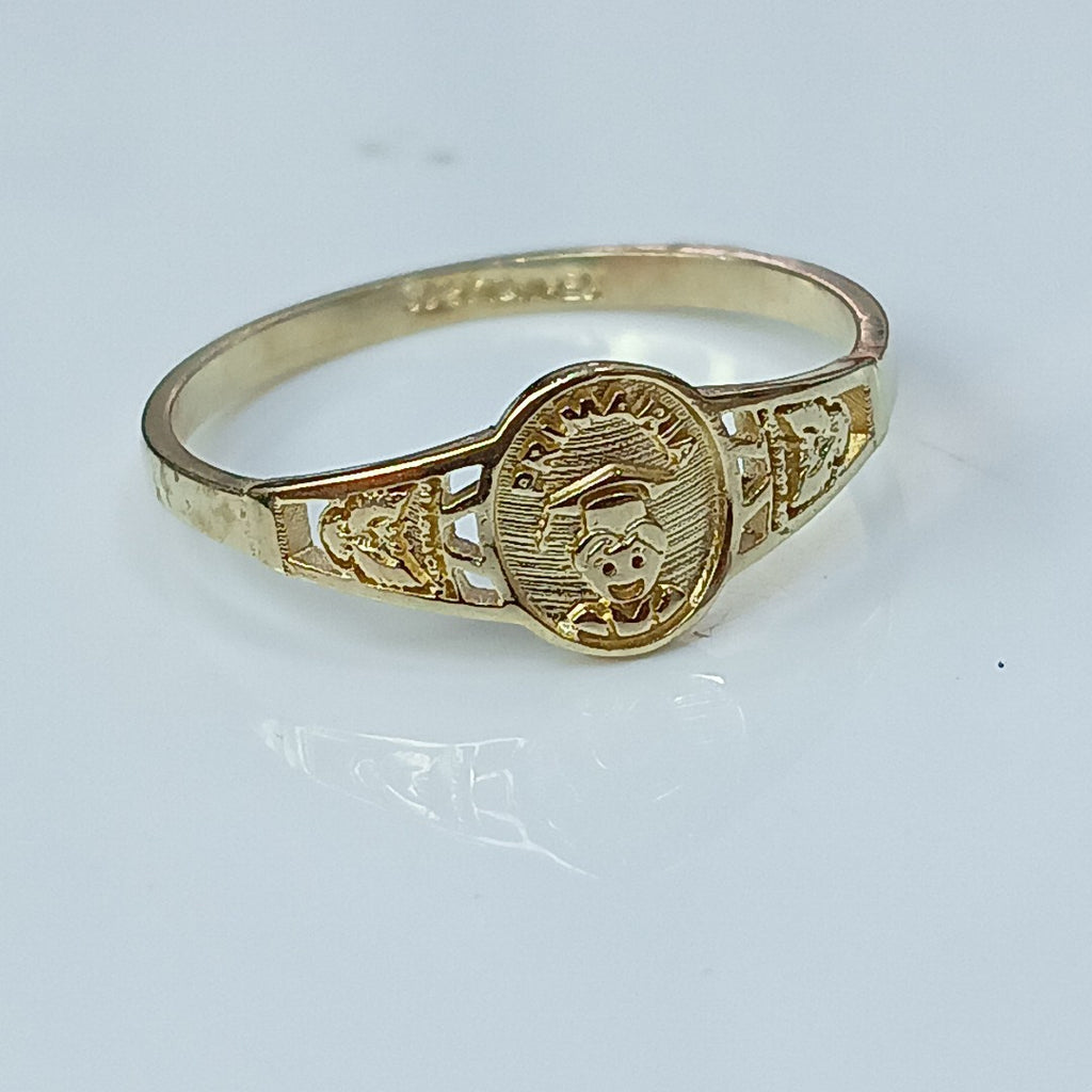 ANILLO DE GRADUACIÓN ORO 10 K 1.3 GRMS (SEMINUEVO)
