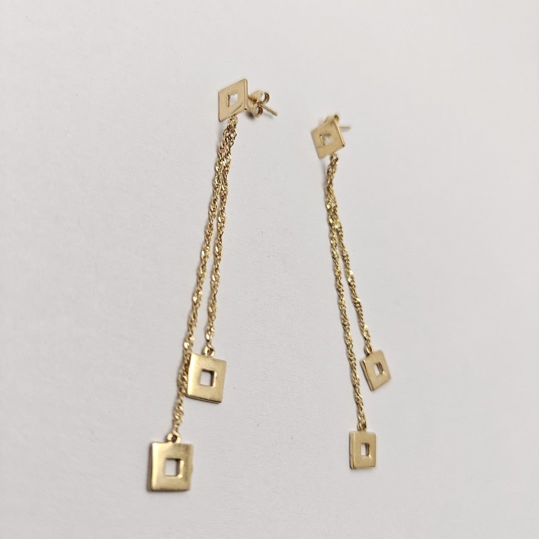 BROQUELES PAR ORO 14 K 1,90 GRMS (SEMINUEVO)