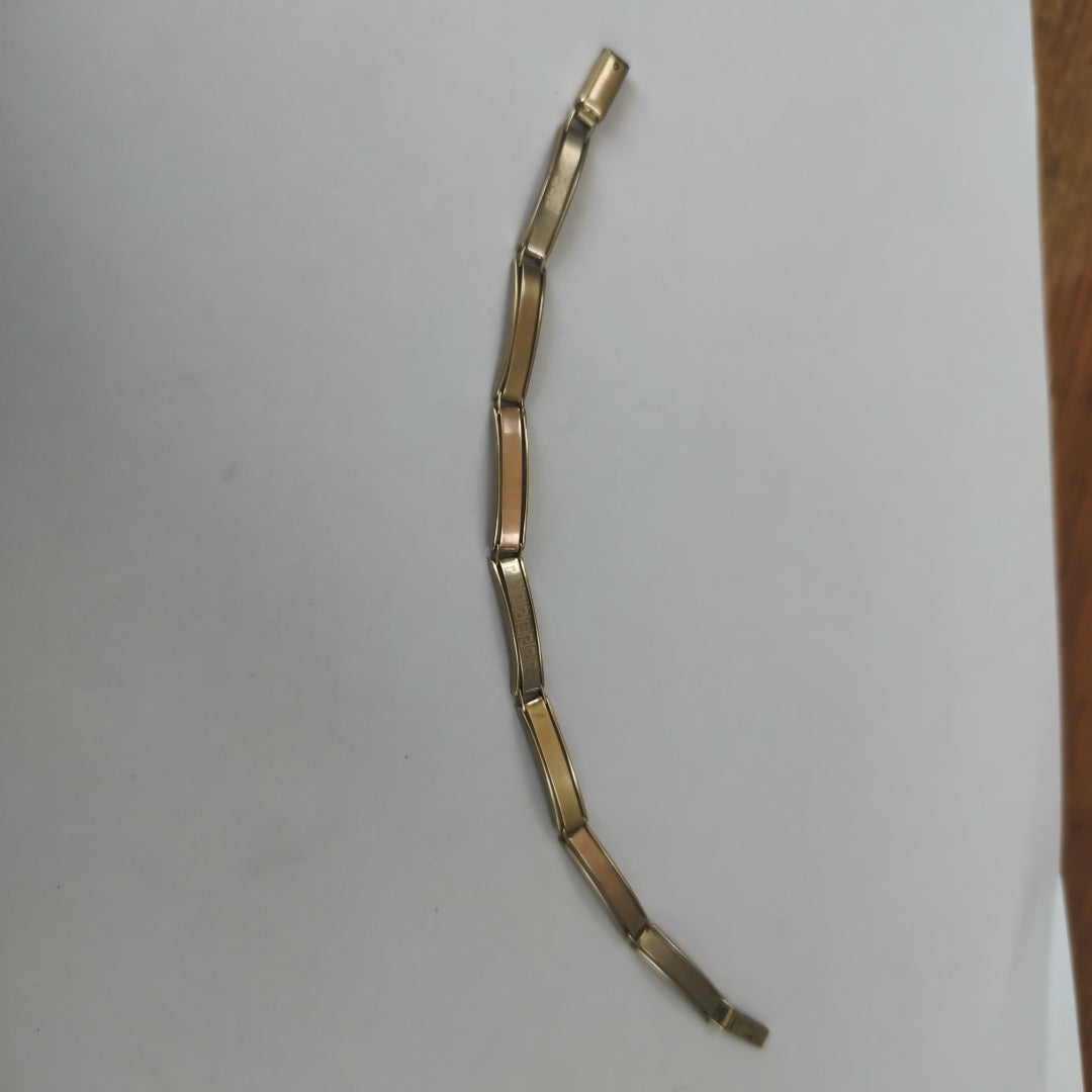 PULSERA ORO COMBINADO 10 K 7.4 GRMS (SEMINUEVO)