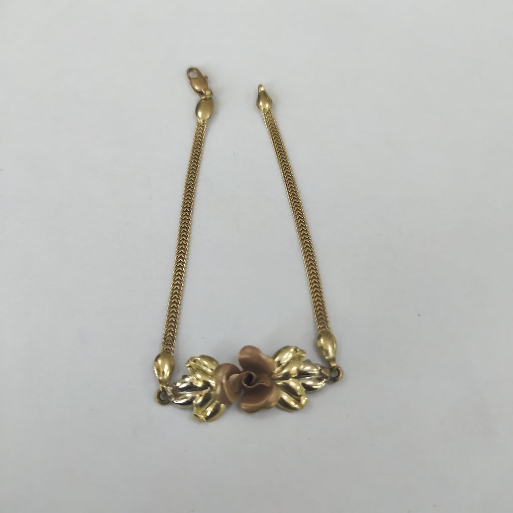 PULSERA ORO COMBINADO 14 K 5.8 GRMS (SEMINUEVO)